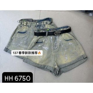 Quần sooc jeans vẩy sơn hàng qc l1.