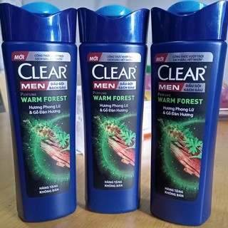 Combo 3 chai dầu gội Clear- men hương phong lữ và gỗ đàn hương- Hàng khuyến mại 140g
