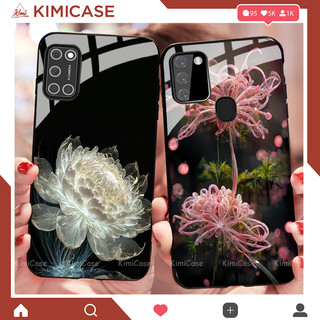 Ốp Oppo A52 / A92 , A15 A15S lưng kính cường lực hoa lá ( VIDEO QUAY THẬT )