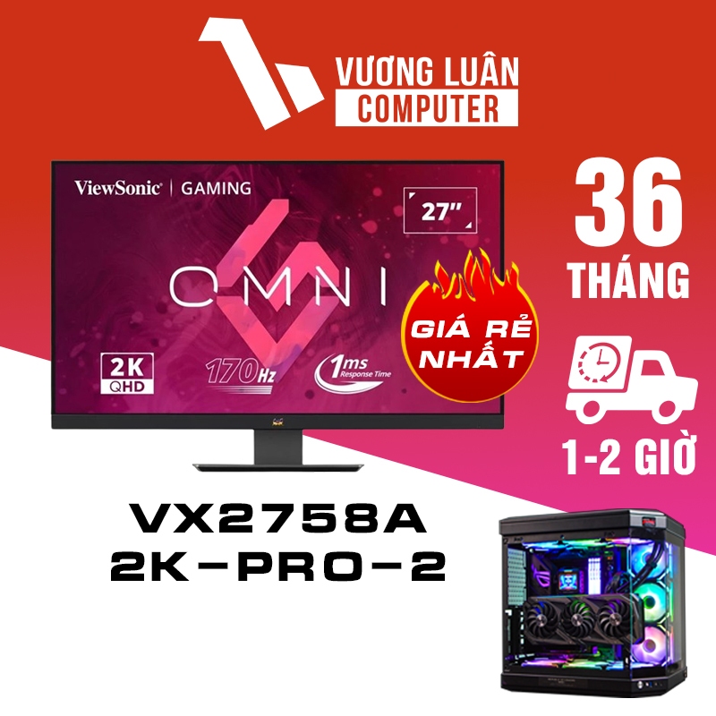 Màn hình máy tính  2K 170Hz ViewSonic VX2758A-2K-PRO-2 HDR 10  Panel IPS 1 tỷ màu chuẩn màu cao