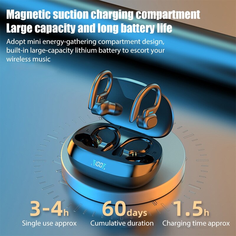 [Đặc biệt dành cho thể thao] Tai nghe Bluetooth không dây chính hãng tai nghe Bluetooth thể thao chống nước khử tiếng ồn | BigBuy360 - bigbuy360.vn