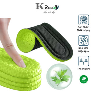 Lót Giày Thể Thao Thoáng Khí Khử Mùi Hút Ẩm Hiệu Quả Màu Xanh Lá Ngải Đế Xám - Shoesoles_shop