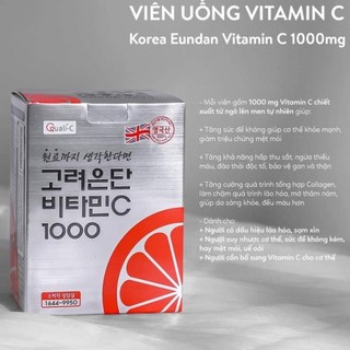 Viên uống làm trắng da vitamin c eundan 1000mg hộp 120vien hàn quốc