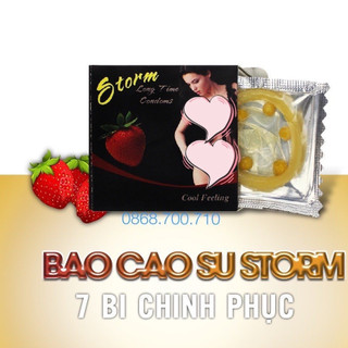 Bao cao su 7 Bi STORM Hương Dâu Hộp 1 Cái