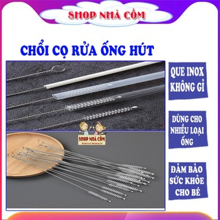 Chổi cọ ống hút bình sữa,ống hút nước, hút mũi 18cm, làm bằng thanh inox không gỉ. An toàn, vệ sinh