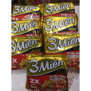 10 gói mì 3 miền gold BÒ HẦM RAU THƠM 75gr/gói