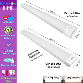 Đèn led bán nguyệt 1m2 60w 40w 36w bóng tuyp led 1,2m siêu sáng tiết kiệm điện posson ltc-x