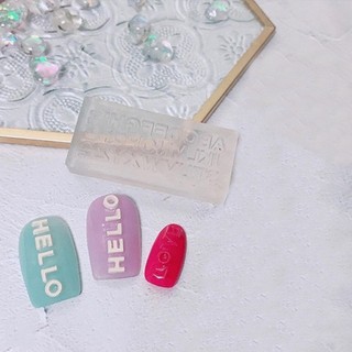 Khuôn silicon hình chữ 3d trang trí - làm nail box