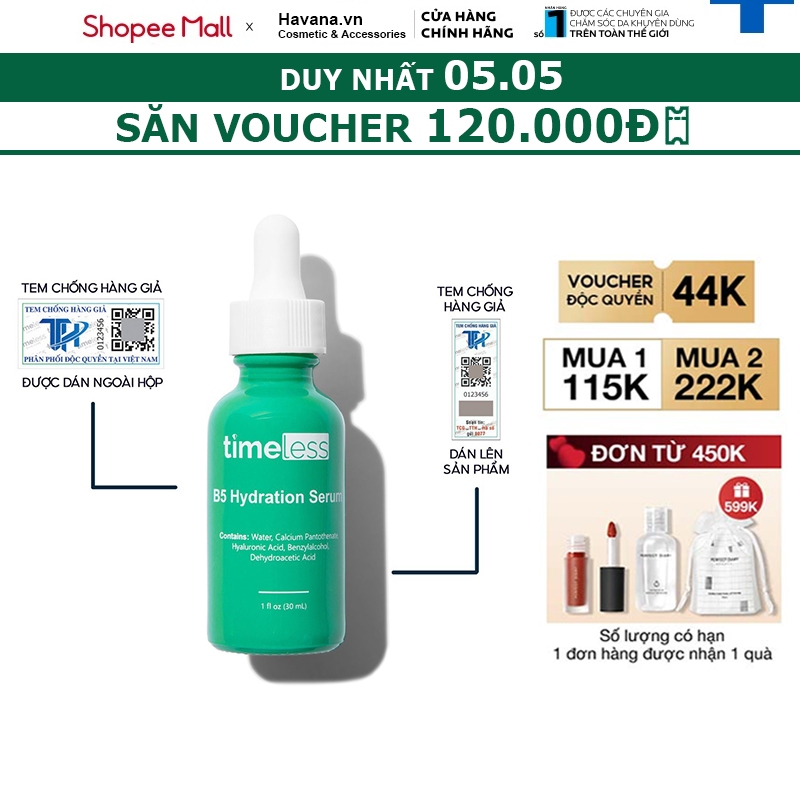 Serum Hồi Phục Da Timeless Vitamin B5 30ml - Havana.vn