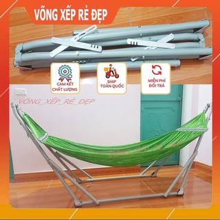 (HÀNG LOẠI 1) BẢO HÀNH 12 THÁNG TRỌN BỘ Khung võng xếp sắt sơn tĩnh điện, sần đen cao cấp giá tận xưởng