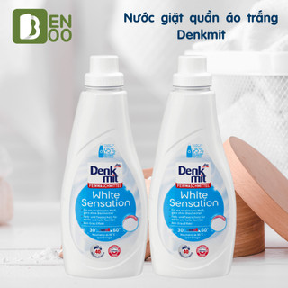 Nước Giặt Denkmit White Sensation Dành Cho Quần Áo Trắng 1L, Giúp Loại Bỏ Vết Bẩn Trên Quần Áo Trắng HIệu Quả