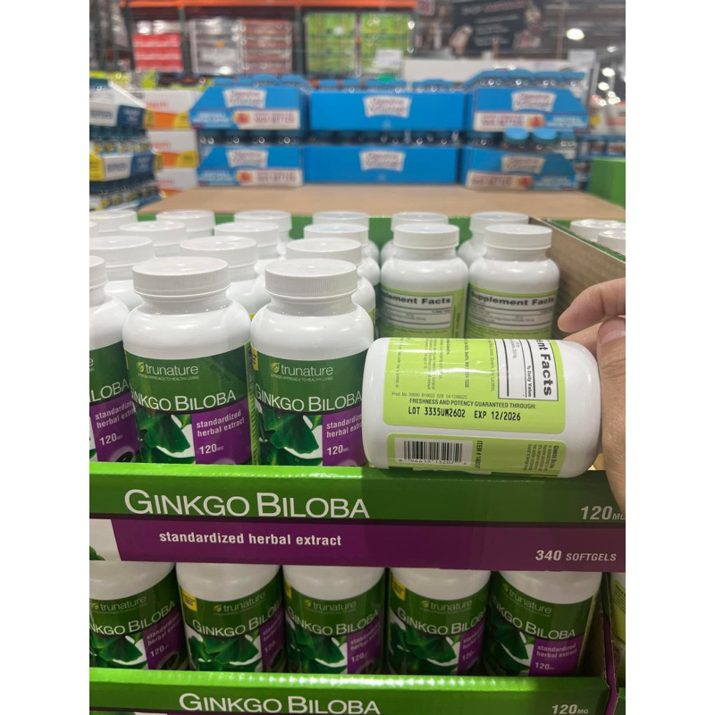 [Hàng Mỹ]date/2027 Viên Uống Bổ Não Trunature Ginkgo Biloba 120mg 340 Viên