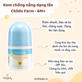 Kem chống nắng dạng lăn Childs Farm SPF 50+