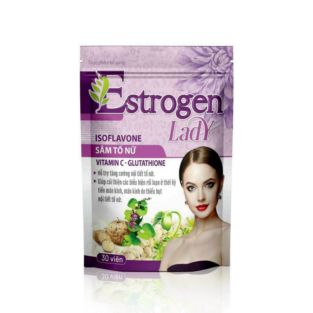 Viên uống tăng nội tiết tố nữ Estrogen Lady (gói) tăng sinh lý nữ, giảm khô hạn, bốc hỏa - 30 viên