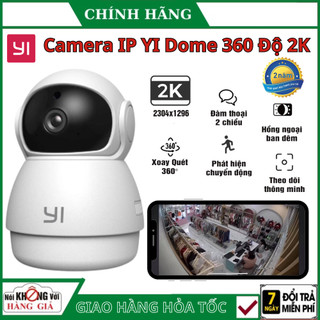 Camera Wifi Không Dây Yi Dome Sắc Nét 2K - Quay 360 Độ - Đàm Thoại 2 Chiều - Theo Dõi Chuyển Động  - Bảo hành 2 năm