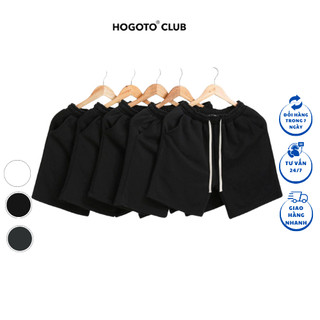 Quần short trơn nỉ da cá, from unisex hogoto club