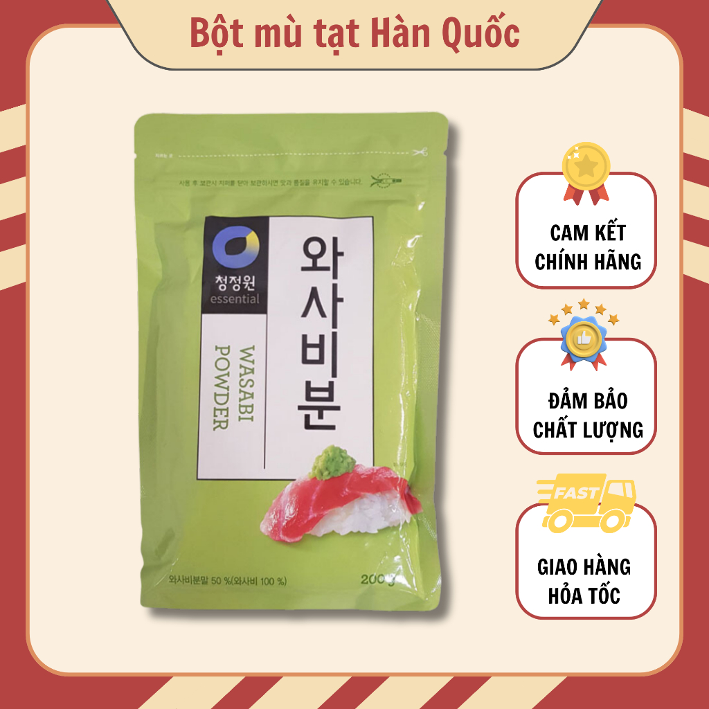 Bột mù tạt Wasabi Hàn Quốc 200g