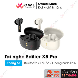 Tai nghe bluetooth edifier x5 pro - khử ồn chủ động | chứng nhận chống nước ip55