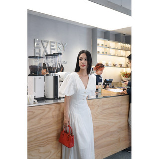 Kaia | đầm dáng dài thiết kế cổ chữ v - shayla midi dress