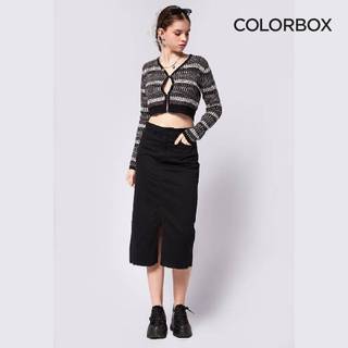 Colorbox Chân Váy Bút Chì Denim Xẻ Tà Trước