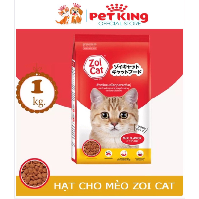 [Gói 1KG] Thức Ăn Hạt Zoi Cat -Zoi Dog 1KG từ Thái Lan thơm ngon cho mèo yêu