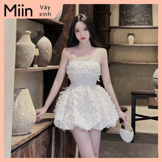 Váy tapta tay bồng chân bom lưới hồ điệp