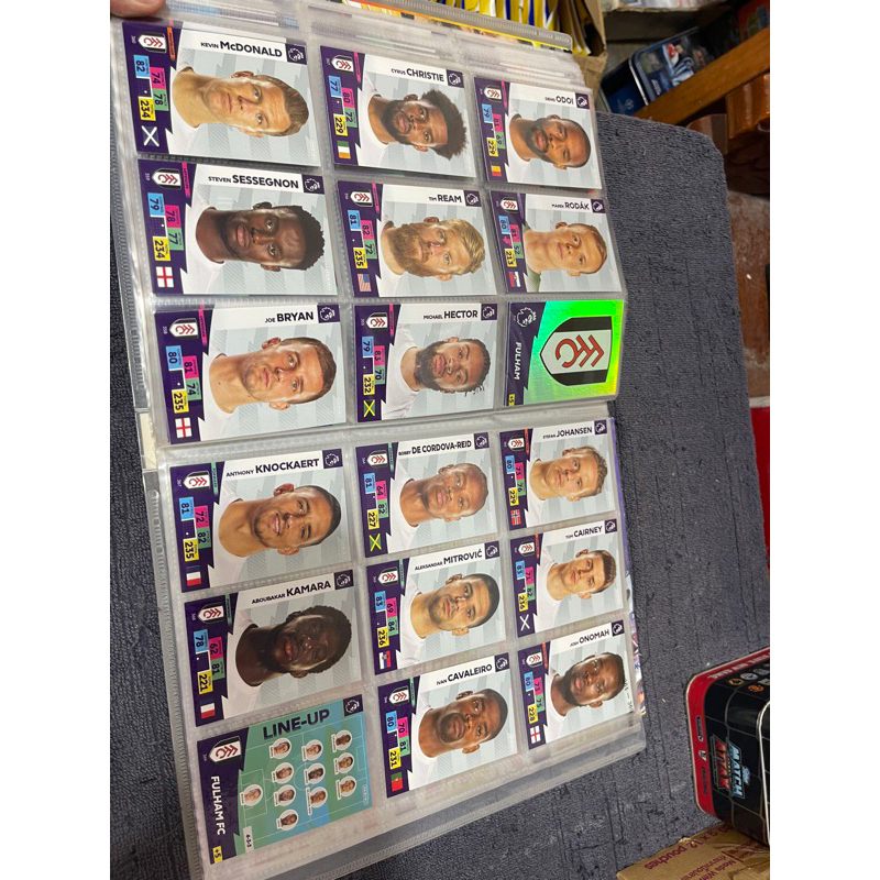 Full Set Thẻ Cầu Thủ Bóng Đá Match Attax & Panini CLB Fulham