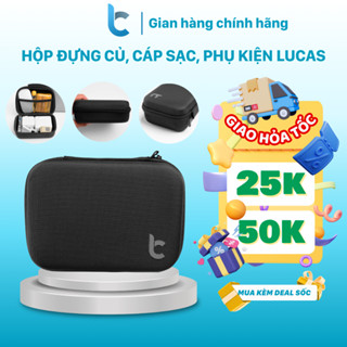 Hộp/Túi Đựng Sạc, Phụ Kiện Macbook Lucas Đen Chống Sốc, Chống Trầy Bảo Vệ Sạc Và Phụ Kiện Tối Ưu