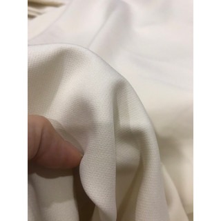 Vải Cotton lụa Hàn màu kem dày mềm co giãn nhẹ may đầm váy vest,comple,thời trang cao cấp