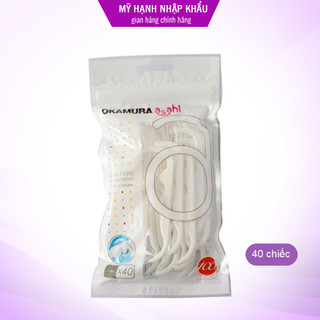 Tăm chỉ nha khoa okamura asahi túi 40 cái - tăm chỉ kẽ răng nhật bản 40 cái