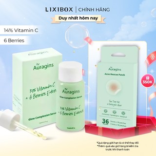 Tinh Chất The Auragins Glow Complexion Serum 14% Vitamin C + 6 Berries Extracts Sáng Da Giảm Thâm Nám 15ml