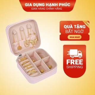 Hộp Đựng Trang Sức Chống Oxy Hóa, Hộp Nhỏ Gọn, Chia Nhiều Ngăn, Chất Da Pu Cao Cấp, Mang Đi Du Lịch Tiện Dụng