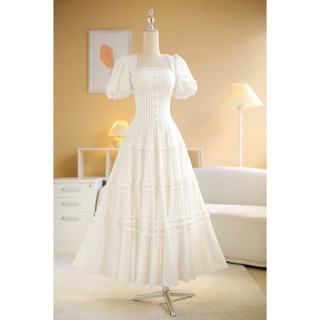 Sò vintage - claire đầm maxi bèo cổ điển