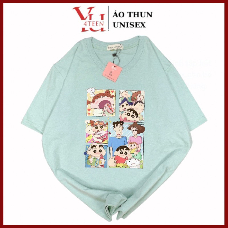 Áo Thun PHÔNG NAM NỮ UNISEX in Decal CẬU BÉ BÚT CHÌ SHIN - Hình chụp thật (Đủ size M-L-XL-XXL BIGSIZE)
