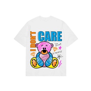 Áo thun in hình unisex nam nữ teeholic cotton cao cấp gấu teddy màu đen trắng TEDDY060424_19_TRẮNG