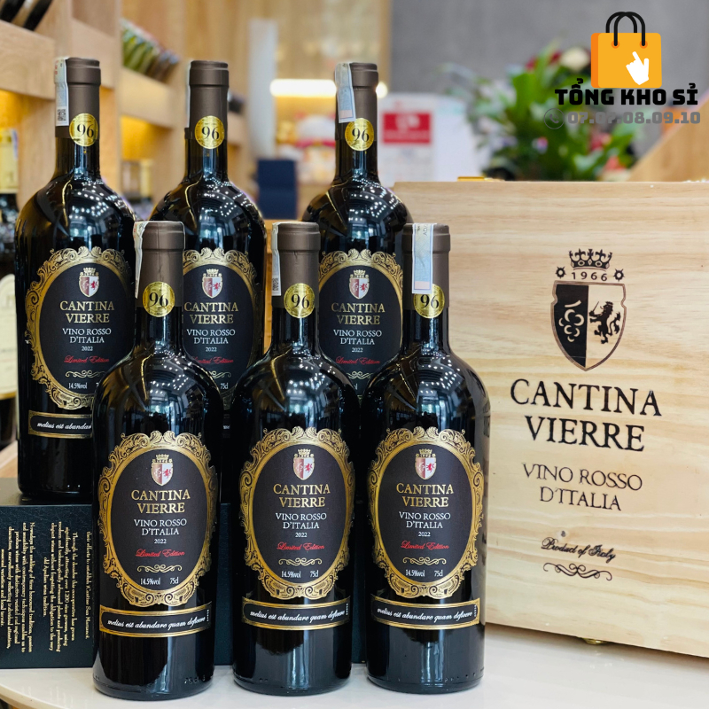 Rượu Vang Nhập Khẩu, Rượu Vang Ý Cantina Vierre Vino Rosso - Hàng Công Ty