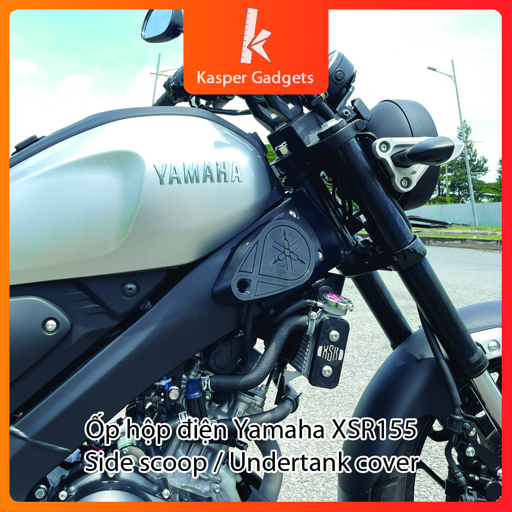 Ốp Hộp Điện Yamaha XSR155 Đen(1 cặp) - Side scoop/ Undertank cover Yamaha XSR155 Black (1 pair)