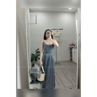 váy jean maxi