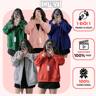 Áo Khoác Thun Nỉ Mira Nữ TL013 | Dày Dặn | Có Nón Form Rộng | Đơn Giản | Phong Cách Hàn Quốc | GinHouse Shop