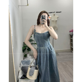 váy jean maxi