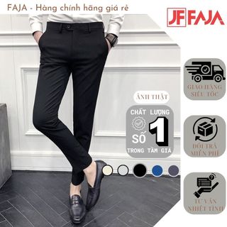 Quần tây nam cao cấp FAJA Quần Âu Nam dáng đứng from chuẩn chất vải cotton hàn chống nhăn chống xù