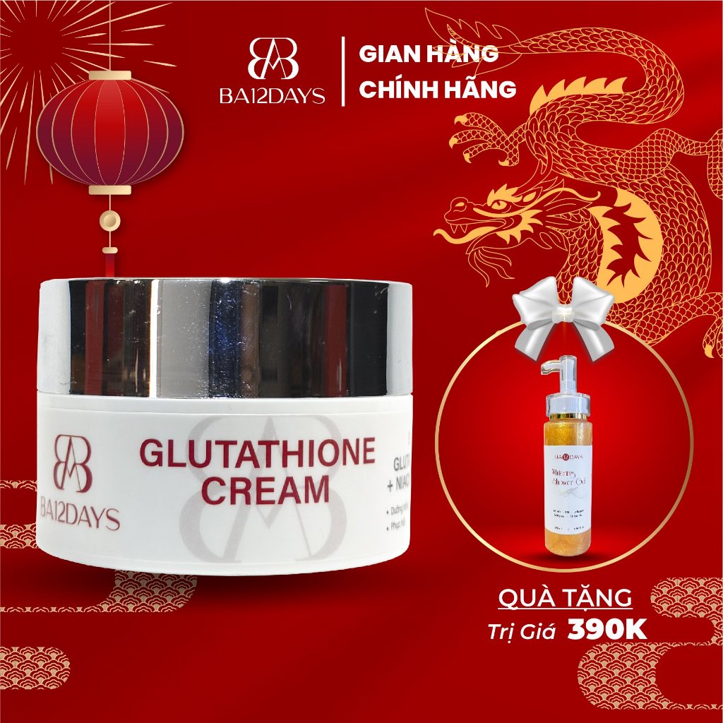 Kem body trắng da toàn thân cao cấp BA12DAYS ngày và đêm, bật tone sau 7- 10 ngày, kem dưỡng trắng d