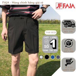 Quần short âu nam trơn FAJA dáng công sở, quần ngố tây âu nam vải chống nhăn xù