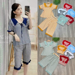 Bộ lững CARO vải kate lụa - được kiểm hàng, ảnh thật Shop tự chụp