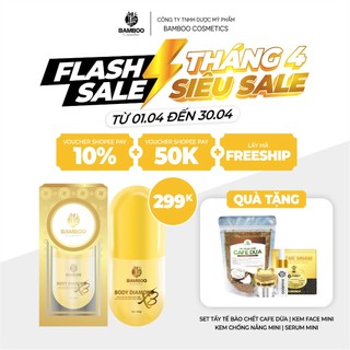 Kem Body dưỡng ẩm, trắng da toàn thân Diamond Bamboo hũ 300gr