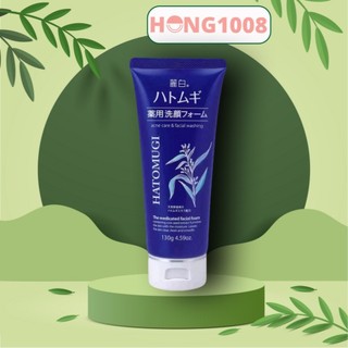 Sữa rửa mặt ý dĩ  Hatomugi Acne care & facial washing 130g Nhật Bản ngừa mụn dưỡng ẩm và sáng da