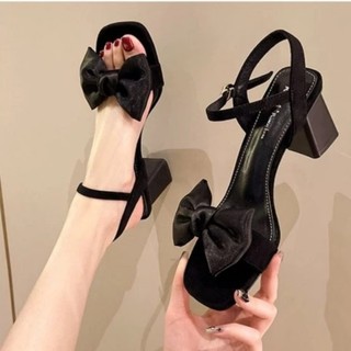  Giầy cao gót nơ xinh hàn quốc 3 và 5 phân nơ 
