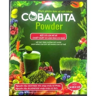 Bột cỏ lúa mì cobamita powder hộp 14 gói .mua 1 tặng 2