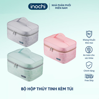 Bộ hộp thủy tinh kèm túi inochi. Thủy tinh cao cấp kèm túi giữ ấm 3-5 tiếng. bộ hộp đựng cơm văn phòng cao cấp
