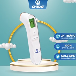 Nhiệt kế hồng ngoại cầm tay ChidoNhật Bản theo dõi nhiệt độ cơ thể nước đo tai đo trán chính xác